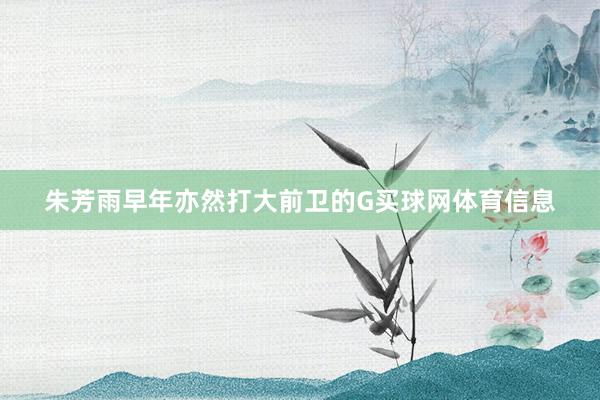 朱芳雨早年亦然打大前卫的G买球网体育信息