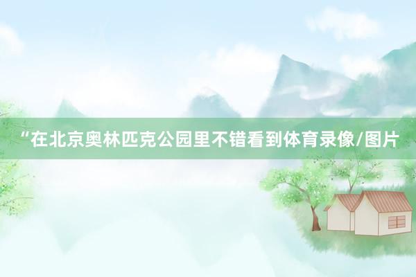 “在北京奥林匹克公园里不错看到体育录像/图片