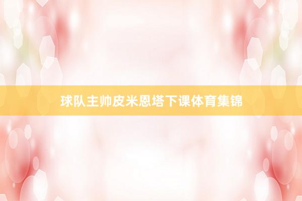 球队主帅皮米恩塔下课体育集锦