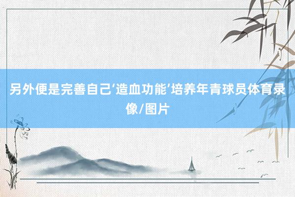 另外便是完善自己‘造血功能’培养年青球员体育录像/图片