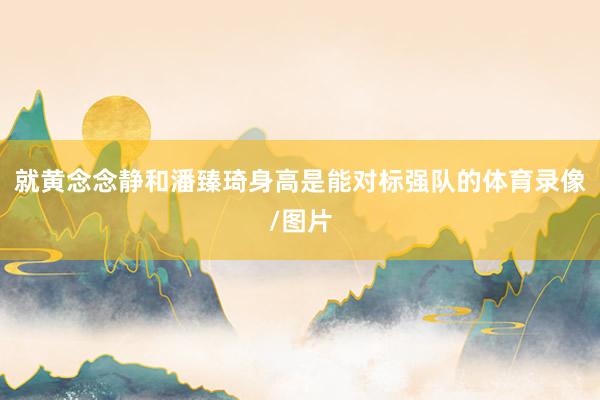 就黄念念静和潘臻琦身高是能对标强队的体育录像/图片