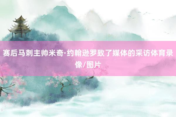 赛后马刺主帅米奇·约翰逊罗致了媒体的采访体育录像/图片