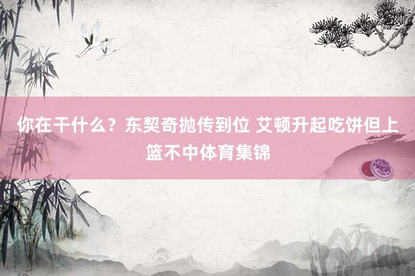 你在干什么？东契奇抛传到位 艾顿升起吃饼但上篮不中体育集锦
