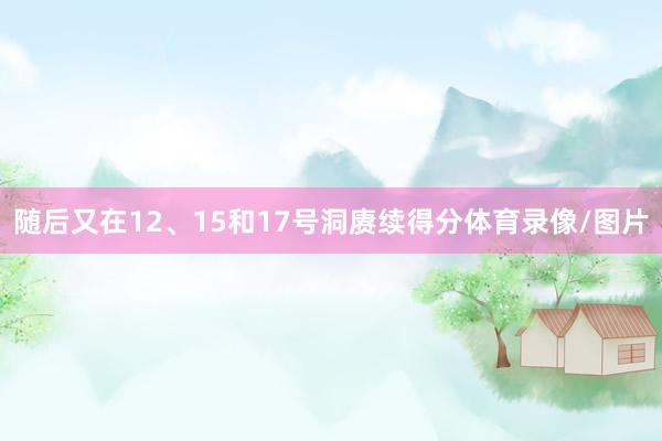 随后又在12、15和17号洞赓续得分体育录像/图片