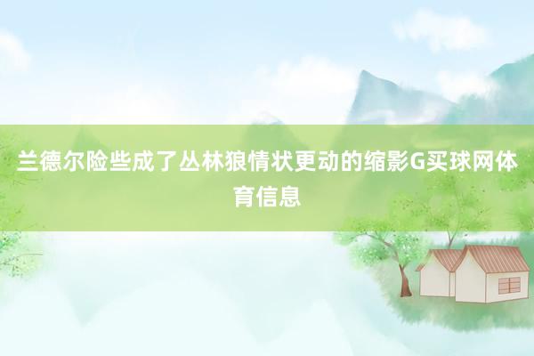 兰德尔险些成了丛林狼情状更动的缩影G买球网体育信息