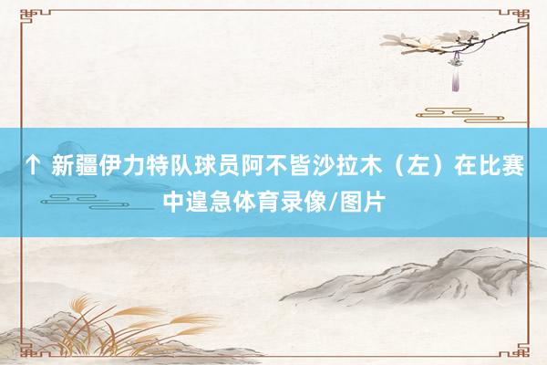 ↑ 新疆伊力特队球员阿不皆沙拉木(左)在比赛中遑急体育录像/图片