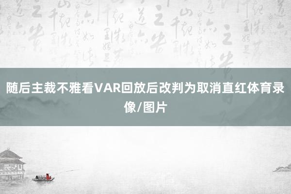 随后主裁不雅看VAR回放后改判为取消直红体育录像/图片