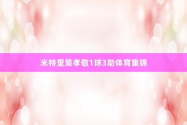 米特里策孝敬1球3助体育集锦