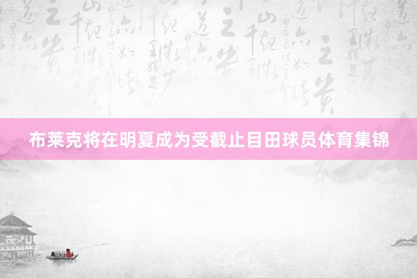 布莱克将在明夏成为受截止目田球员体育集锦